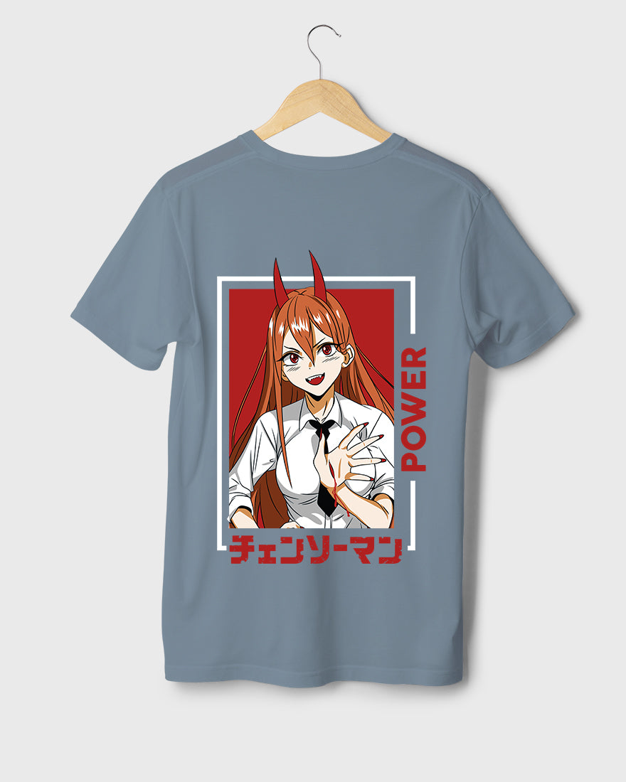 Mens Regular Tshirt Anime Chainsaw Man Makima Power2