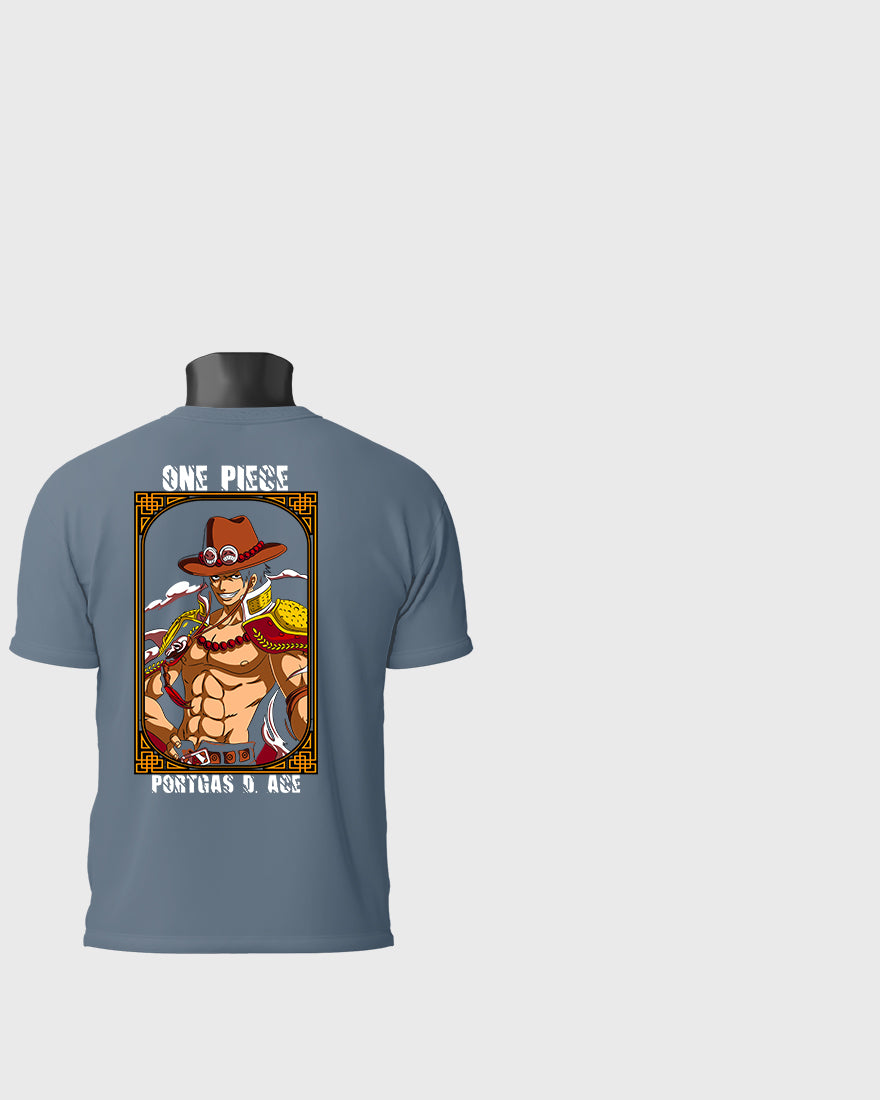 Mens Regular Tshirt Anime One Piece Portgas 1