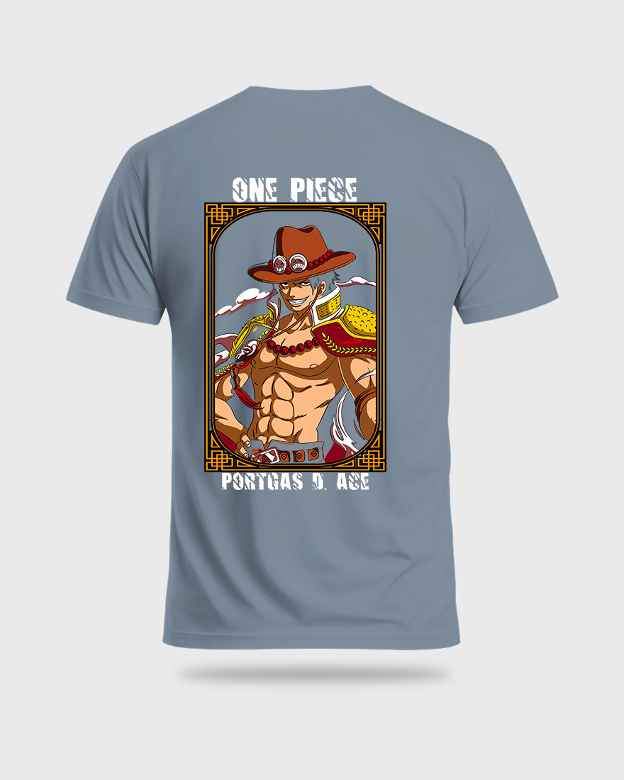 Mens Regular Tshirt Anime One Piece Portgas 1