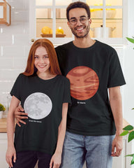 Intergalactic Matching Couple T-Shirts - From the Moon to Mars