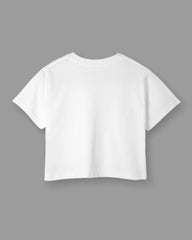 Womens Crop Top Plain TShirt - Crisp White