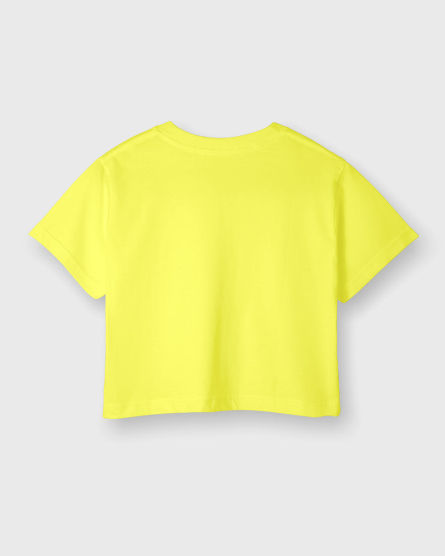 Womens Crop Top Plain TShirt