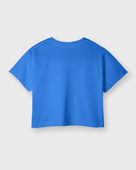 Womens Crop Top Plain TShirt - Ice Blue