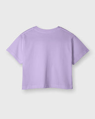 Womens Crop Top Plain TShirt - Lavender