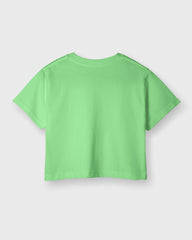 Womens Crop Top Plain TShirt - Mint Green