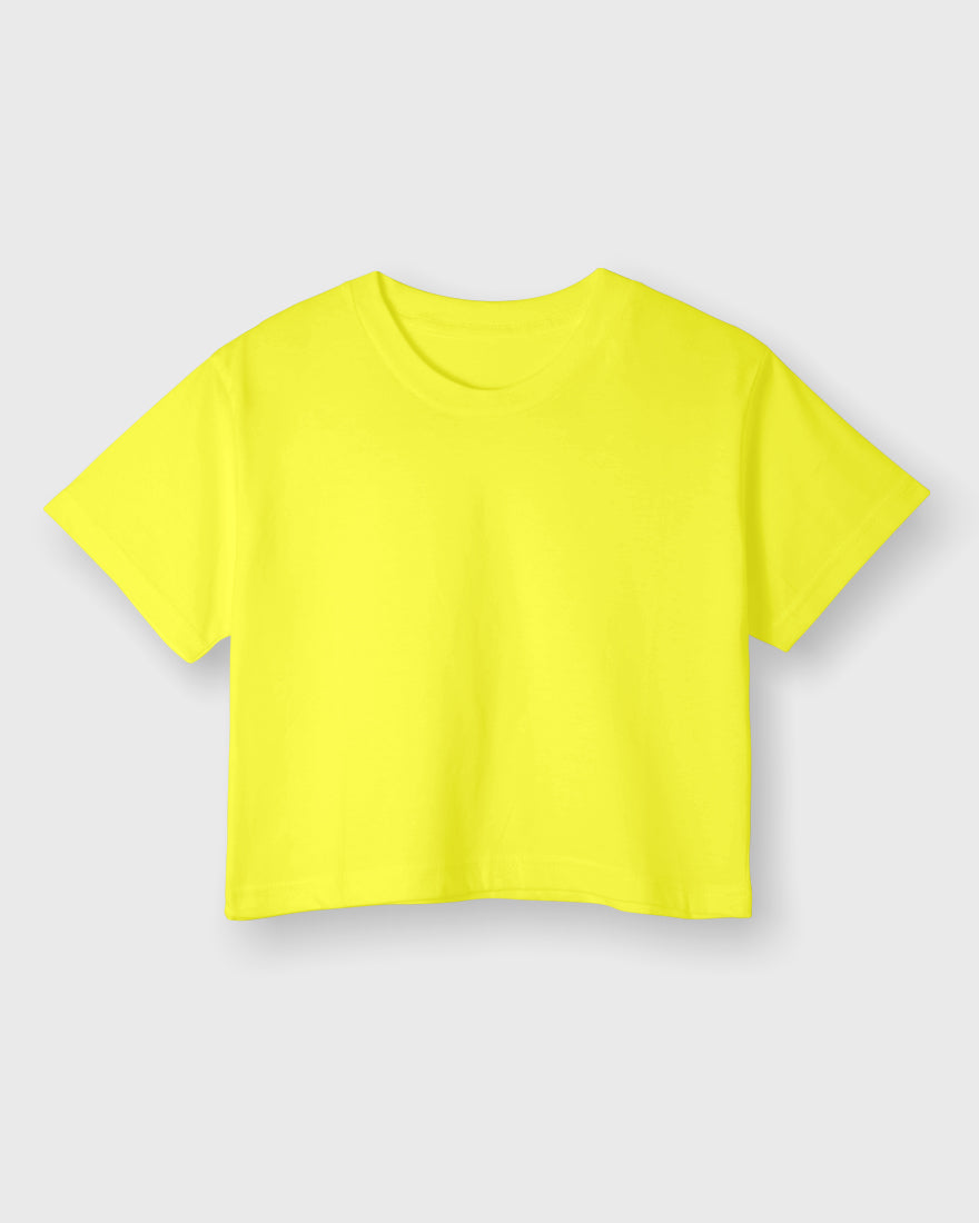 Womens Crop Top Plain TShirt