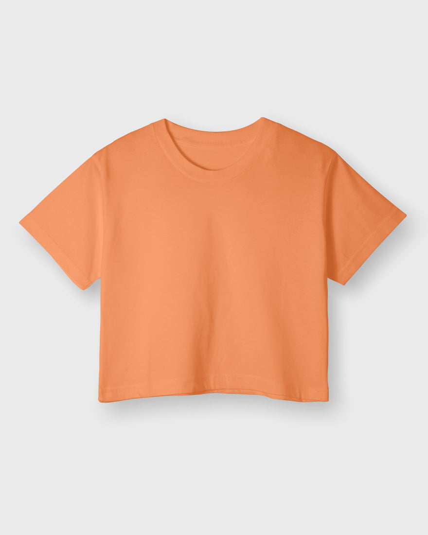 Womens Crop Top Plain TShirt