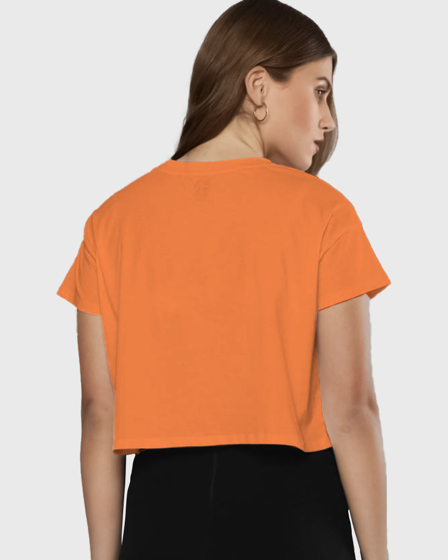 Womens Crop Top Plain TShirt