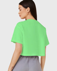 Womens Crop Top Plain TShirt