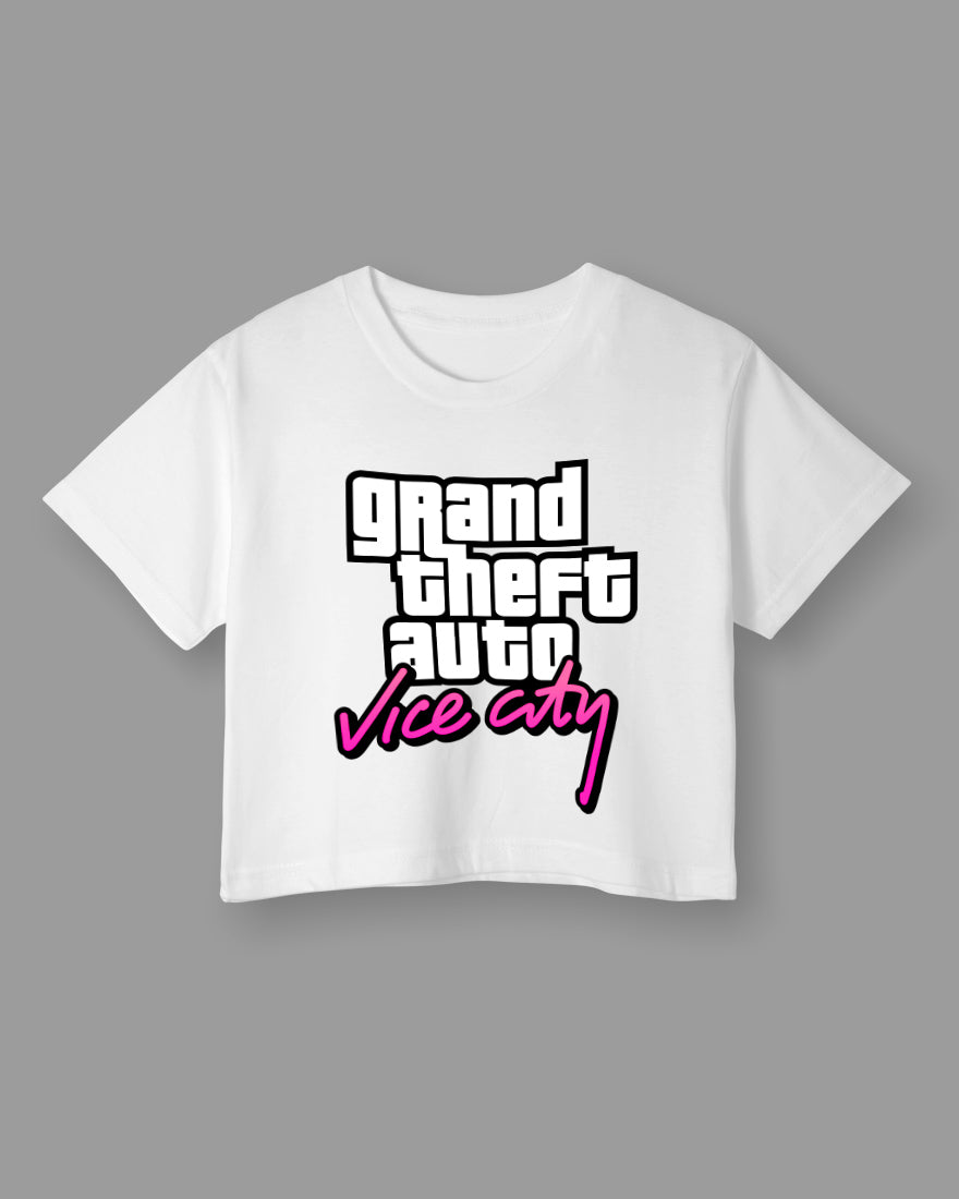 Womens Cropped TShirt Gaming Gta 4