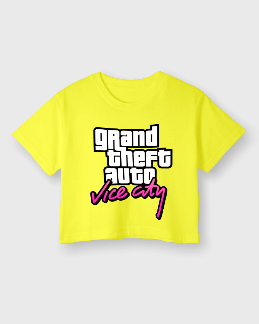 Womens Cropped TShirt Gaming Gta 4