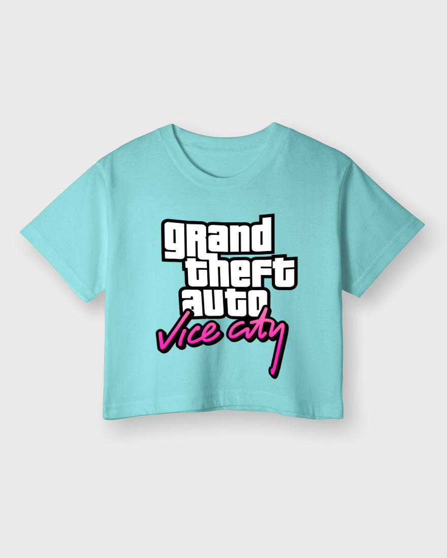 Womens Cropped TShirt Gaming Gta 4