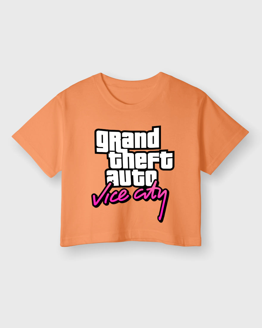 Womens Cropped TShirt Gaming Gta 4