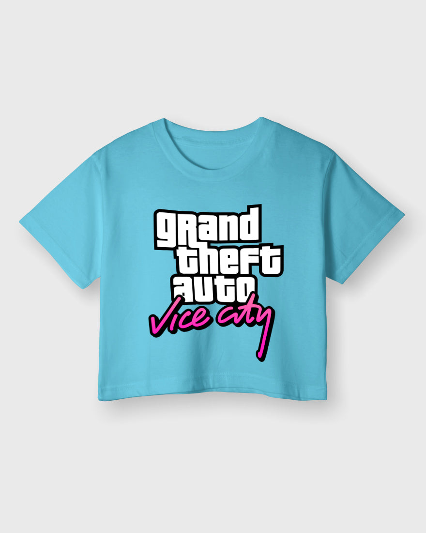 Womens Cropped TShirt Gaming Gta 4