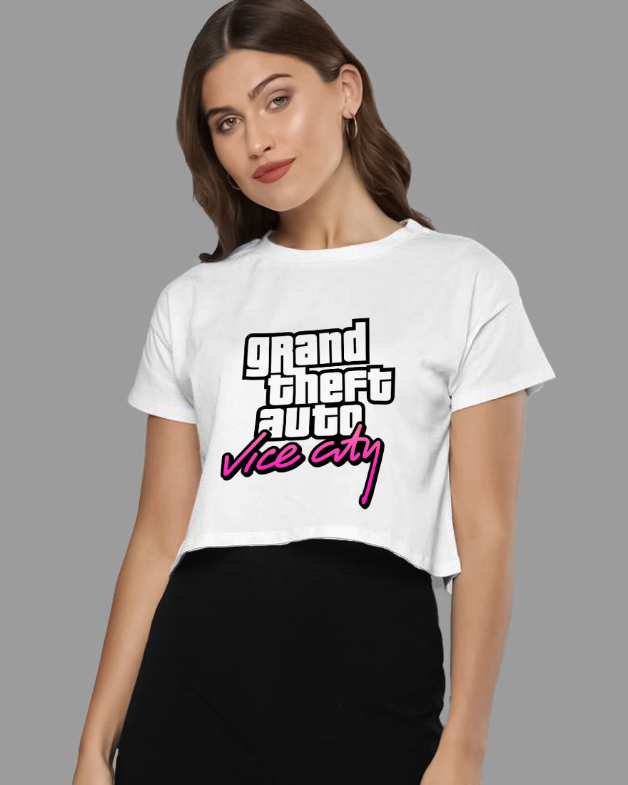 Womens Cropped TShirt Gaming Gta 4