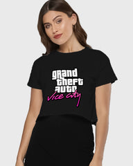 Womens Cropped TShirt Gaming Gta 4