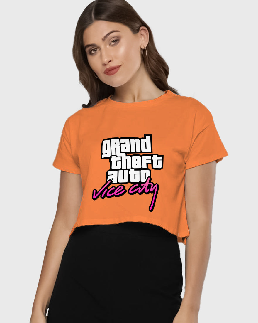 Womens Cropped TShirt Gaming Gta 4