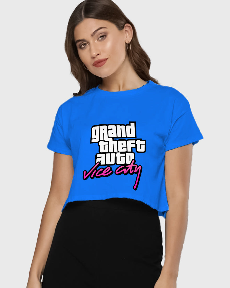 Womens Cropped TShirt Gaming Gta 4