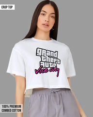 Womens Cropped TShirt Gaming Gta 4