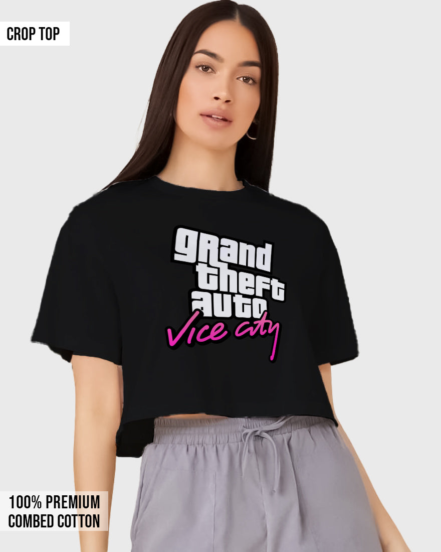 Womens Cropped TShirt Gaming Gta 4