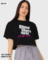 Womens Cropped TShirt Gaming Gta 4