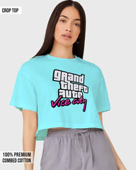 Womens Cropped TShirt Gaming Gta 4