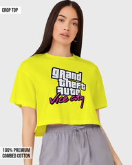 Womens Cropped TShirt Gaming Gta 4