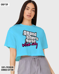 Womens Cropped TShirt Gaming Gta 4