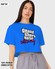 Womens Cropped TShirt Gaming Gta 4