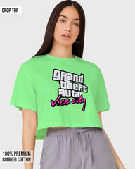 Womens Cropped TShirt Gaming Gta 4