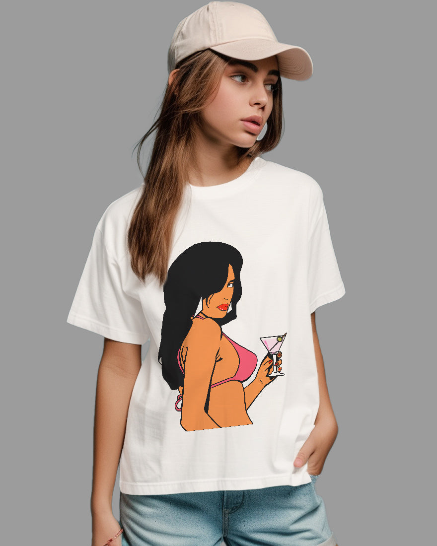 Womens Relaxed Fit TShirt Gaming Gta