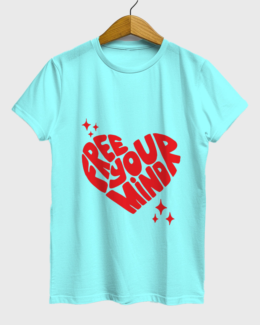 Womens Relaxed Fit TShirt Funky Free Your Mind