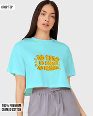 Womens Cropped TShirt Trendings No Problem