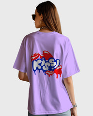 Womens Oversized TShirt Funky Kiss