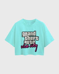 Womens Oversized Cropped TShirt Gaming Gta 4