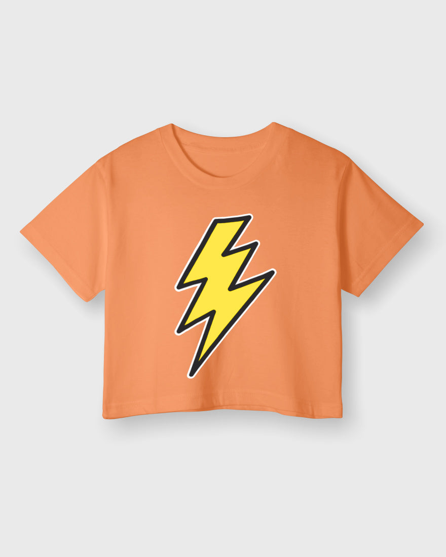 Womens Cropped TShirt Movies Flash Logo1