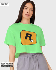 Womens Cropped TShirt Gaming Gta 1