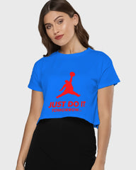 Womens Cropped TShirt Funky Just Do It