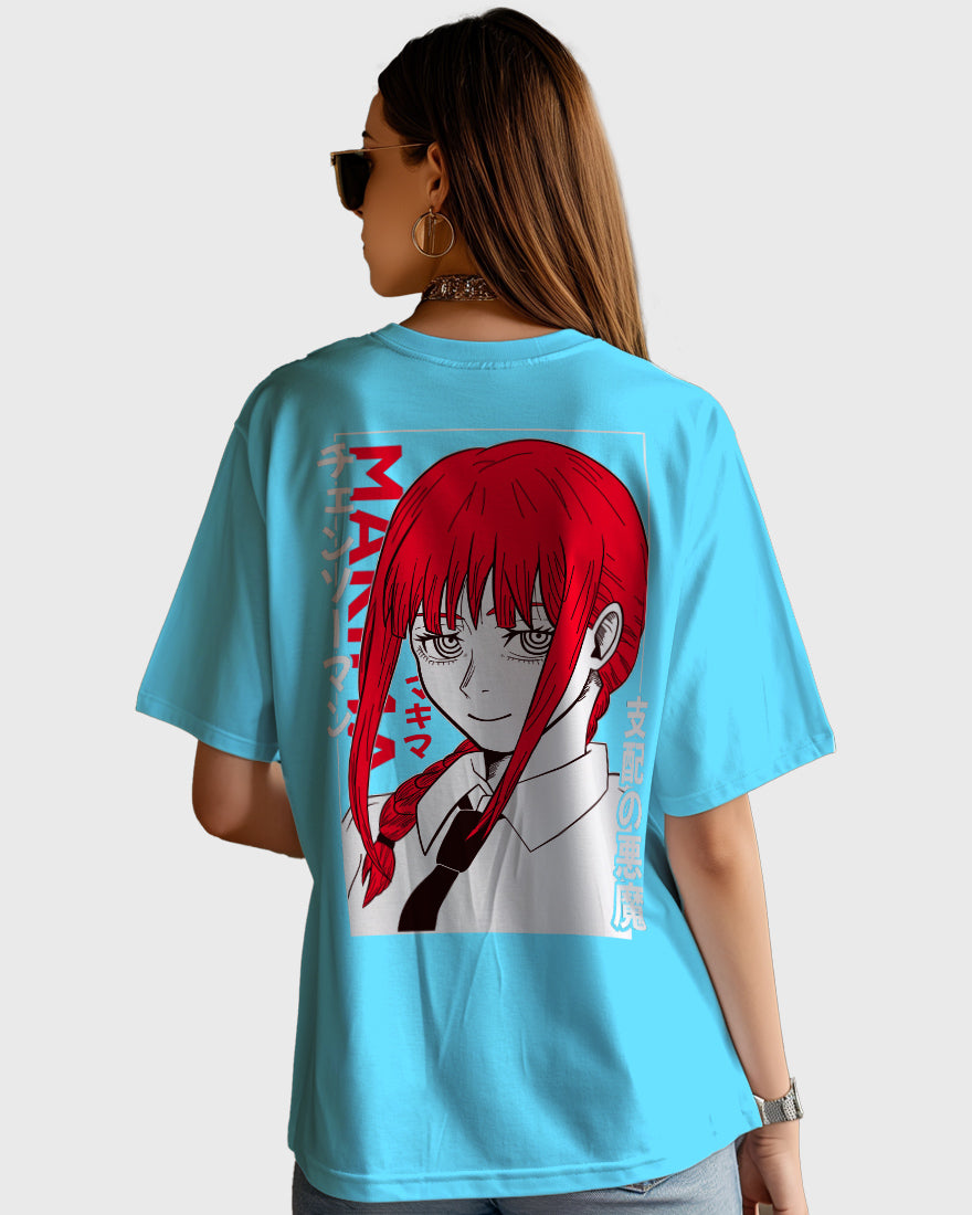 Womens Oversized TShirt Anime Chainsaw Man Makima02