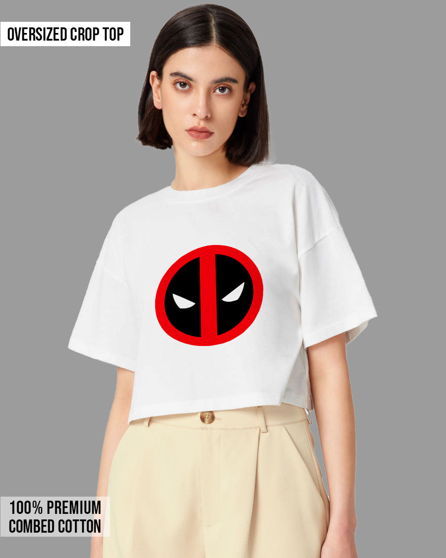 Womens Oversized Cropped TShirt Movies Dead Pool