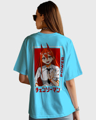 Womens Oversized TShirt Anime Chainsaw Man