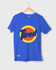 Mens T-Shirt Funky Logo Spoofs Tired - Metro Apes