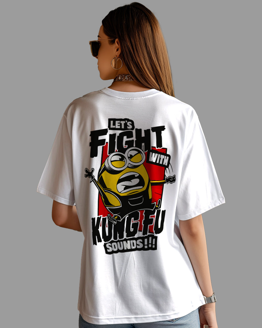 Womens Oversized TShirt Cartoon Minion