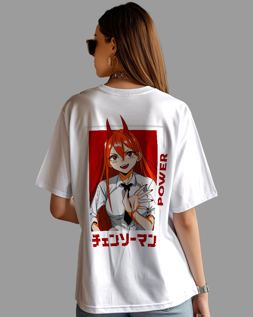 Womens Oversized TShirt Anime Chainsaw Man