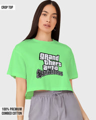 Womens Cropped TShirt Gaming Gta 3