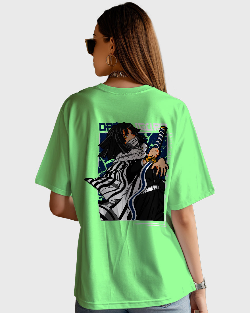 Womens Oversized TShirt Anime Demon Slayer Iguro