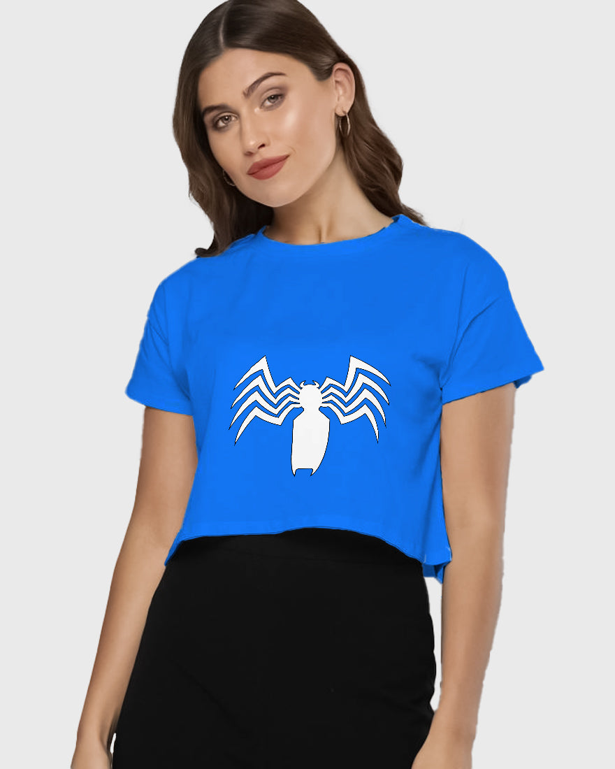 Womens Cropped TShirt Movies Venom Logo