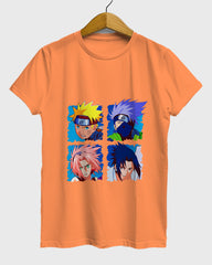 Womens Relaxed Fit TShirt Anime Naruto & Team