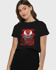 Womens Cropped TShirt Movies Venom Villian Venom