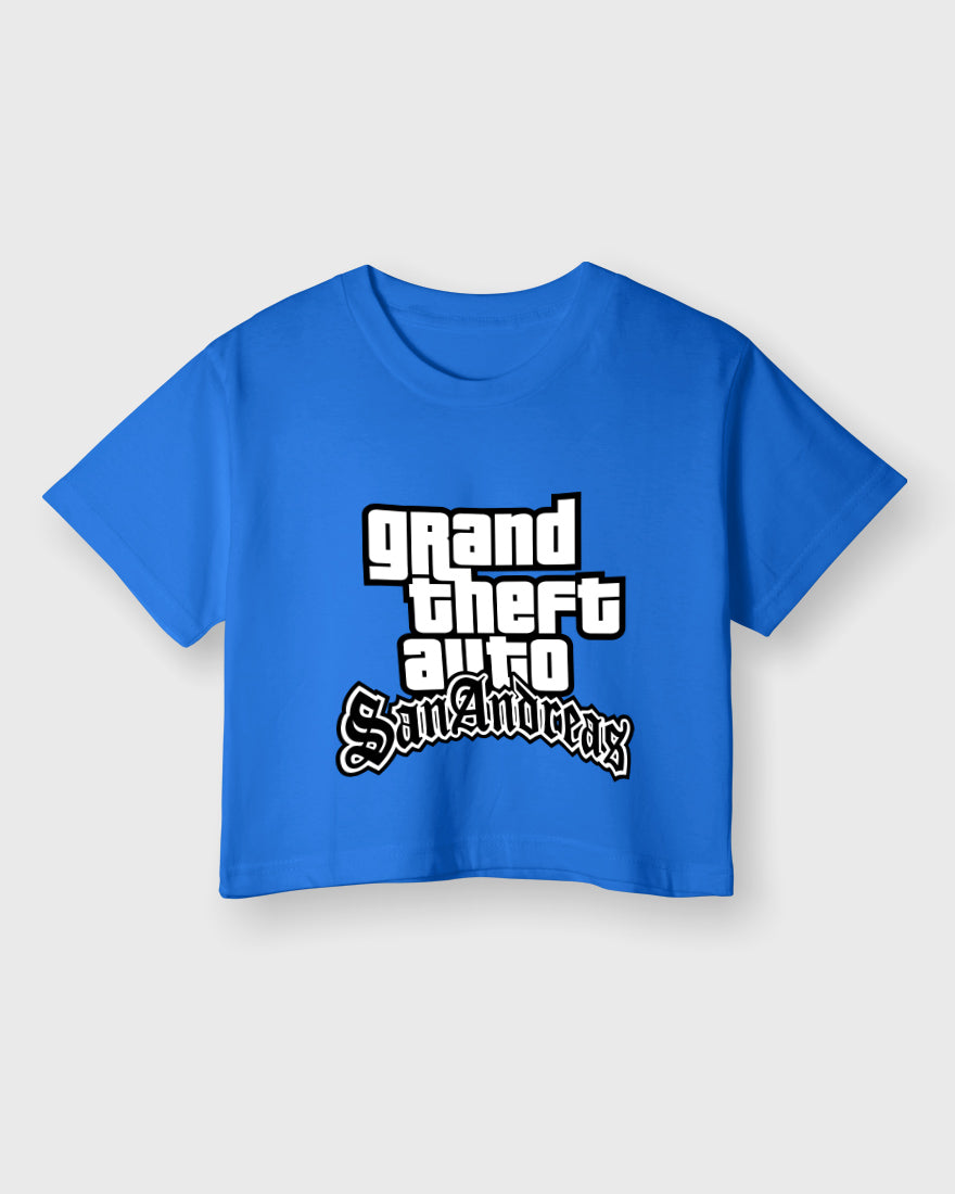 Womens Cropped TShirt Gaming Gta 3